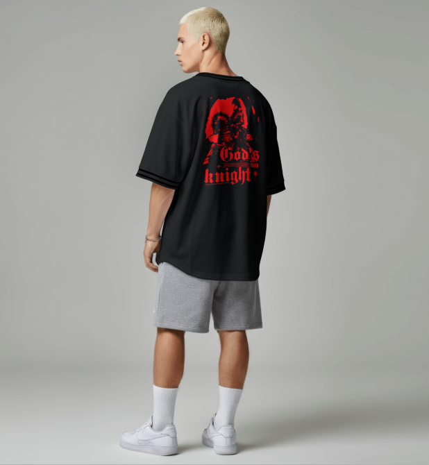 Red Knight/ Oversized Shirt / Christian Theme