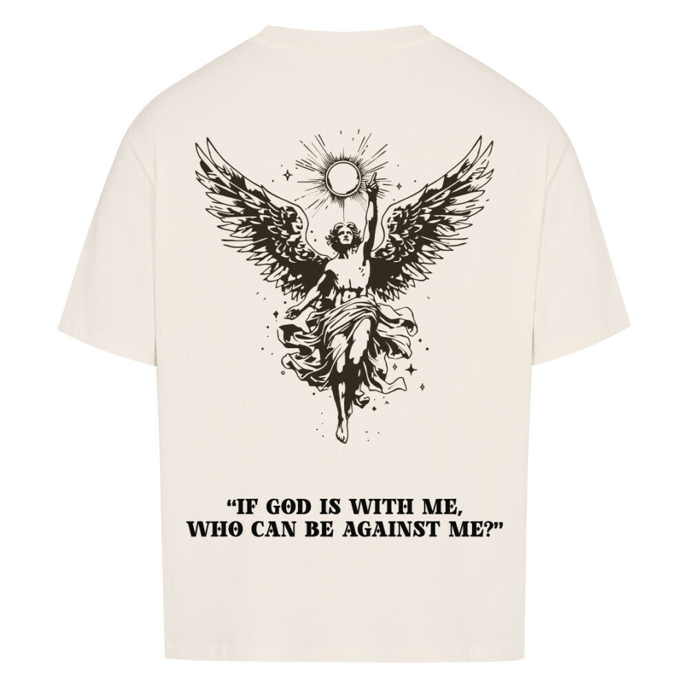 michael  oversized t shirt premium t shirt t shirt christliches jesus religiöses t shirt christian streetwear with Psalm 
 john 14:8 if god is all you have you have all you need  bedrucktes t shirt print  natural raw  beige  nudetone with psalm if god is with me who can be against me washed black grey